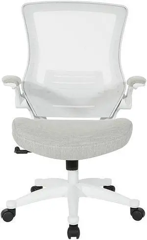 Office Star Products White Screen Back Manager's Chair in Fabric