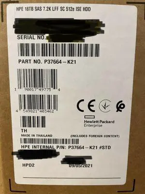 (NOT FOR HOME PC!) Sealed HPE 18TB SAS 12G Midline Business Critical MV SC 7.2K LFF 3.5 HDD He