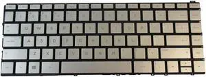 Backlit Keyboard for HP Envy 13-AD Laptops Gold