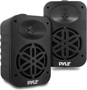 Indoor Outdoor Speakers Pair - 500 Watt Dual Waterproof 5.25 2-Way Full Range Speaker System w/ 1/2 High Compliance Polymer Tweeter - in-Home, Boat, Marine, Deck, Patio, Poolside (Black)