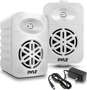 PyleUsa Bluetooth Indoor Outdoor Speakers Pair - 500 Watt Dual Waterproof 5.25 2-Way Full Range Speaker System w/ 1/2 High Compliance Polymer Tweeter - Home, Boat,Deck, Patio, Poolside - PDWRBT56WT
