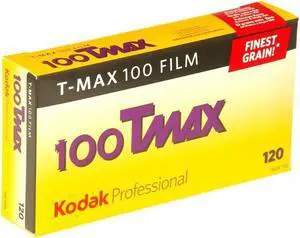 Kodak T-Max 100, 100TMX, Black  White Film, 120 Size, Pack of 5 #8572273