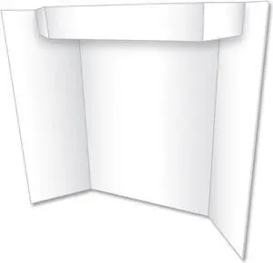 Too Cool Tri-Fold Poster Board, 24 x 36, White/White 27367B