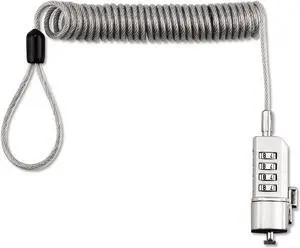 Compact Combination Laptop Lock, 6 ft Steel Cable 64670