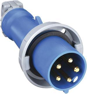 HUBBELL WIRING DEVICE-KELLEMS HBL560P9W Pin & Sleeve Plug, 60 A, 120/208V AC,