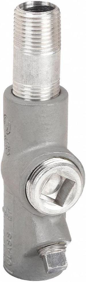 3-1/2" Sealing Fitting, 25% Fill, 1/2" FNPT x 1/2" MNPT Ends, Aluminum