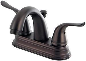 kingston brass kb5615yl yosemite 4 inch centerset two handle lavatory faucet, oil rubbed bronze, 35/8 inch in spout reach, oil rubbed bronze