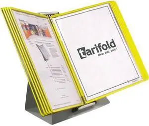 Tarifold Desktop Organizer - 10 Yellow Pockets