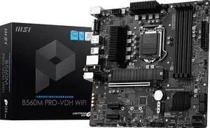 MSI B560M PRO-VDH WIFI LGA 1200 Micro-ATX Motherboard MSI B560M PRO-VDH WIFI LGA 1200 Micro-ATX Motherboard