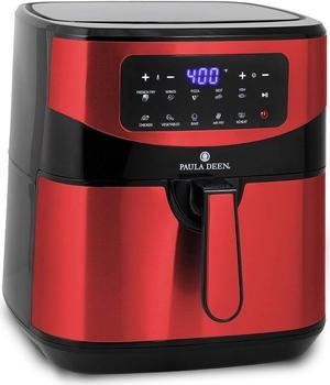Paula Deen Stainless Steel 10-QT Digital Air Fryer 1700 Watts - Red Stainless
