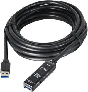 siig usb 3.0 active repeater cable 20-meters (ju-cb0811-s1) black
