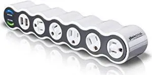 360 electrical 36052 white surge protector, 5-outlet + 2 usb + 4 ft. cord
