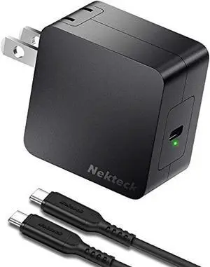 nekteck 60w usb c charger [gan tech], pd 3.0 fast charger[usb-if & etl certified] with foldable plug, compatible with macbook air/pro, ipad air/pro, iphone 12 pro max, switch, galaxy, pixel and more