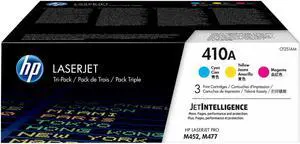 HP 410A LaserJet Toner Cartridge - Tri-Color Pack - Cyan/Magenta/Yellow (CF251AM)