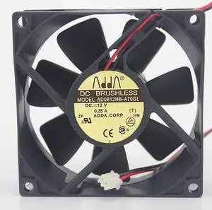 FOR ADDA AD0812HB-A70G 8025 80*80*25mm DC 12V 0.25A computer case server inverter cooling fan