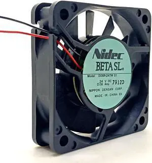 60mm fan Nidec 6015 24V Inverter Fan D06R-24TM 6cm Silent Fan Industrial Computer Equipment Fan