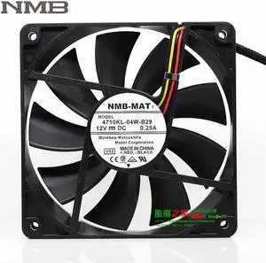 For NMB 4710KL-04W-B29 12CM 120MM 1225 12025 120*120*25MM 12V 0.25A  cooling FAN