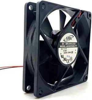 5V fan 80mm fan new ADDA 8020 5V double ball silent fan AD0805HB-C71 8cm computer USB industrial control fan