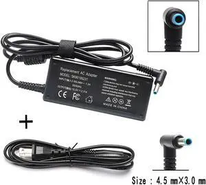 45W AC Adapter Laptop Charger Compatible for HP Notebook 15 Charger 15-ba009dx 15-ba079dx 15-ba113cl 15-bs015dx 15-bs113dx 15-bs115dx 15-bw011dx 15-bw032wm Laptop Notebook PC Power Supply Cord