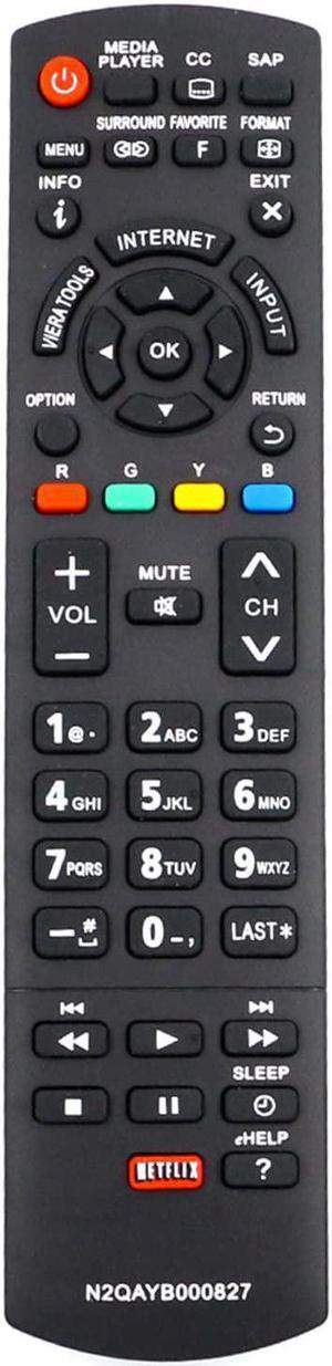 N2QAYB000827 Remote Control fit for Panasonic Smart Viera Full HD Plasma TV TC50PS64 TC65PS64 TCP42S60 TCP50S60 TCP55S60 TCP60S60 TCP65S60 TC-50PS64 TC-65PS64 TC-P42S60 TC-P50S60 TC-P55S60 TC-P60S60
