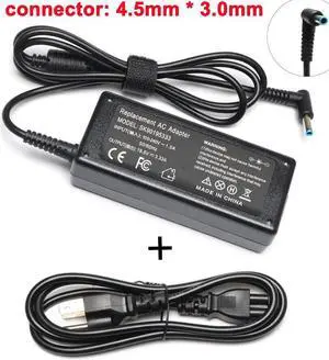 65W AC Charger Replacement for HP 15-AC121DX 15-F039WM 15-F272WM 15-F233WM 15-BA009DX 15-F009WM 15-F305DX 15-F010WM 15-F023WM 15-F059WM 741727-001 740015-001 740015-003 Laptap Power Supply Cord