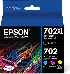 Epson T702XL-BCS DURABrite Ultra Black High Capacity and Colour Combo Pack Standard Capacity Cartridge Ink