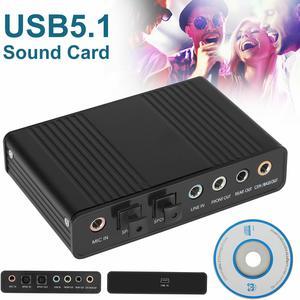 6 Channel 5.1 Optical SPDIF Sound Card USB Audio Output Adapter External for PC