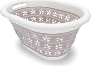 CAMCO 51951 Camco 51951 Collapsible Utility Basket - Small, White/Taupe