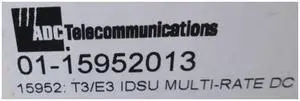 ADC 01-15952013 Kentrox T3/E3 IDSU Multi-Rate Female-Plug (NOB)