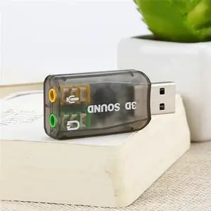 External 7.1 USB 3D Audio Sound Card Adapter for PC Desktop Notebook Laptopcreate a microphone audio jack