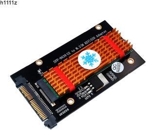 NVME M.2 SSD M Key to U.2 Adapter with M.2 SSD Cooling M2 NVME PCI-E SSD to PCI-Express 4x X16 U.2 SFF-8639 Adapter for Computer
