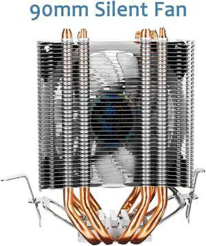90mm 4 Heatpipe CPU Cooler Desktop Computer 4Pin RGB LED Fan Cooling Heatsink for Intel 775/1150/1151/1155/1156/1366 for AMD