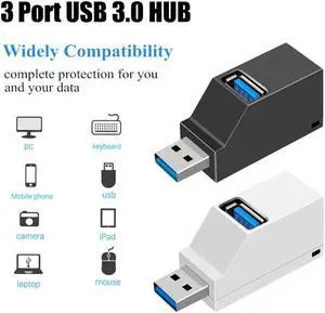 Mini 3 Ports USB 3.0 Hub High Speed  Transfer Splitter Box Adapter For PC Laptop MacBook Pro Multi-port USB Hub
