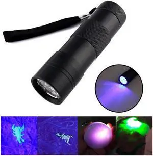 Black Light UV Flashlight 12 LEDs 395nm Ultraviolet Urine Detector Torch linterna For Dog/Cat/Pet Urine & Dry Stains