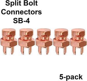 5 Pack High Strength Split Bolt Connectors 4 Gauge 8 Gauge Solid UL Listed SB-4