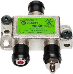 Directv Swm 2 Way Splitter 2-2150 Mhz 1 Port Power Passing MSPLIT2R1-03