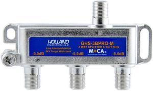 GHS-3BPRO-M CATV MoCA Rated 3-Way Balanced Splitter - Holland Electronics - NEW