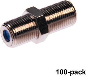 New 100 PPC F81 Barrel RG6 Female Slice Coax Cable Connector 3GHz (CF81GHZM)