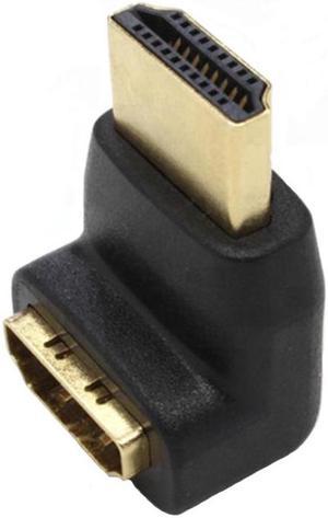 SatelliteSale Digital HDMI Male to Female Right Angle 4K HDR PVC Black Adapter 270 degree
