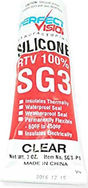 SG3-P1 Perfect Vision Silicone Sealant 3 oz, Clear Waterproof Seal