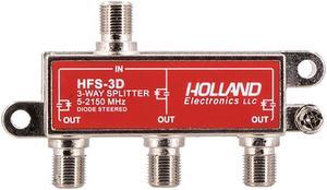 Holland HFS-3D 3-Way Coax Splitter Dish Network Approved Hopper & Joey - New