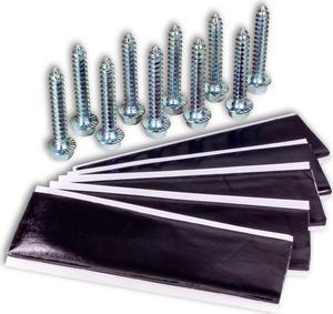 SatelliteSale Universal Roof Patch Kit 10x Zinc Plated Lag Bolts and 5x Mastic Pitch Pads