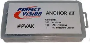 Perfect Vision PVAK Anchor Kit, Box 100 with 1/4 Bit US Seller Fast Shipping!!!