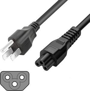 SatelliteSale Universal Heavy Duty Computer Power Cable Male NEMA 5-15P to Female IEC C5 Universal Wire Black PVC Cord 15 feet