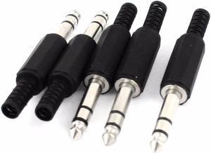 10pcs 6.3mm Male TRS 1/4" Stereo Jack Audio Plug Connector soldering