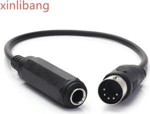 MIDI CABLE, 5 Pin Din Male to 6.35mm 1/4" Female TRS Stereo Audio Extension Cable Professional Premium Audio Adapter (1pcs)