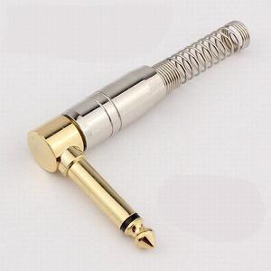 6.35mm 6.5mm right angle mono Audio Connector Male Plug 6.35mm Amplifier Microphone Plug 6.35mm TRS Plug Welding (1pcs)