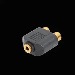 1Pcs 3.5mm 1/8" Stereo female jack to 2 dual RCA female Y Splitter Audio adapter