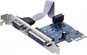 PCI-E Express RS232 Serial and LPT DB25 Printer Parallel Port Card