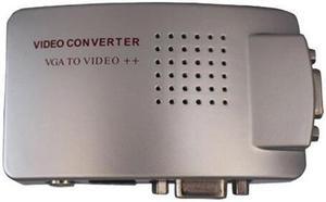 Universal PC VGA to TV AV RCA Signal Adapter Converter Video Switch Box Supports NTSC PAL system with dc cable